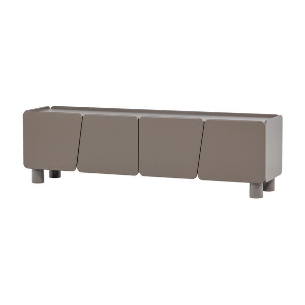 Brūns priedes masīvkoka TV galdiņš 200x58x45 cm Root – WOOOD