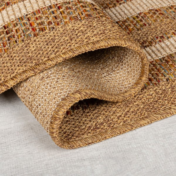 Dabīga toņa iekštelpu un āra paklājs 160x230 cm Layla Border – Flair Rugs-image-2