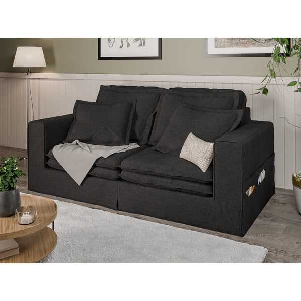 Melns dīvāns 196 cm Nora – Ropez-image-3