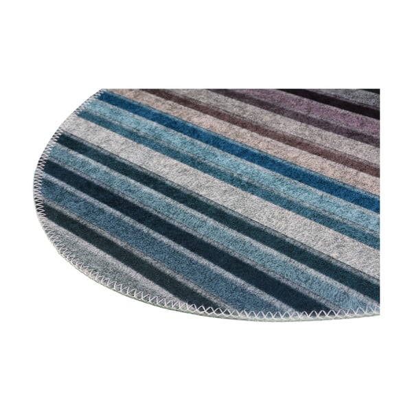 Zils/pelēks mazgājams apaļš paklājs ø 100 cm – Vitaus-image-2