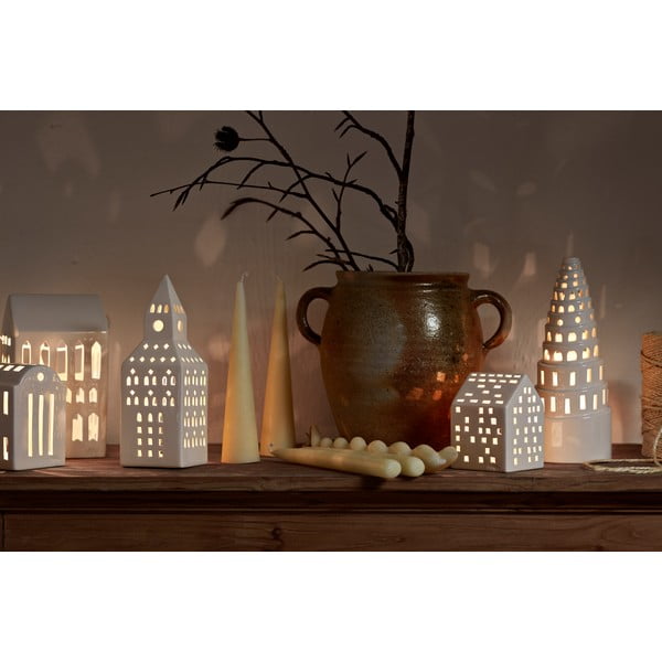 Keramikas svečturis tējas svecītēm Urbania Lighthouse Church Tower – Kähler Design-image-3