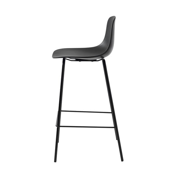 Melns plastmasas bāra krēsls (sēdekļa augstums 67,5 cm) Whitby – Unique Furniture-image-3