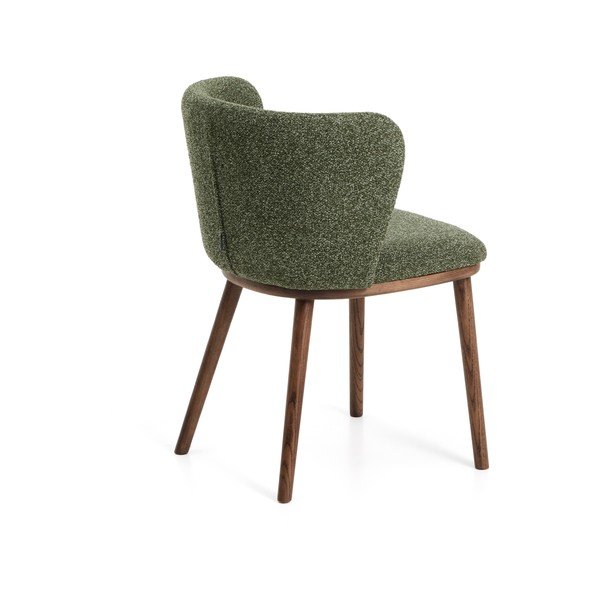 Zaļš polsterēts ēdamistabas krēsls Ciselia – Kave Home-image-3