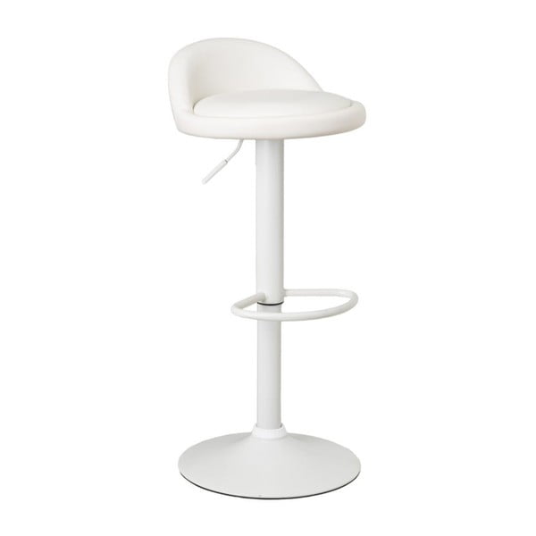 Balti mākslīgās ādas bāra krēsli ar regulējamu augstumu (2 gab.) (sēdekļa augstums 72 cm) – Casa Selección