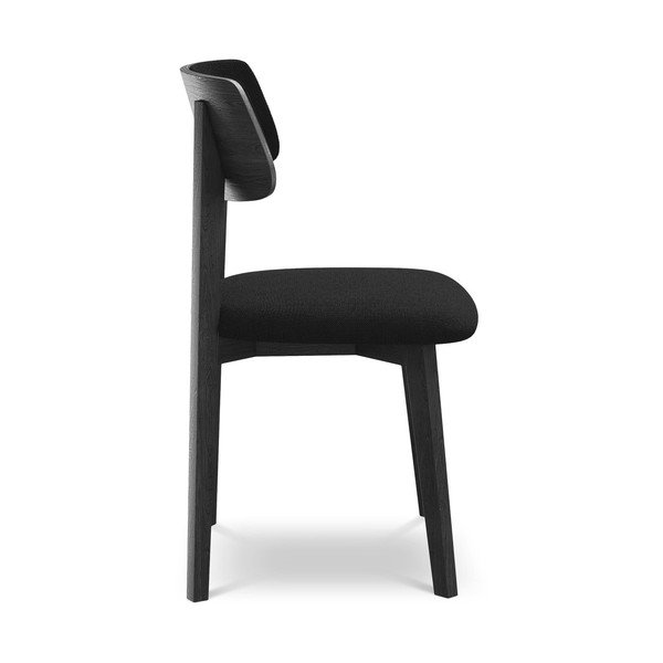 Melns masīvkoka pusdienu krēsls Niu – Makamii-image-2