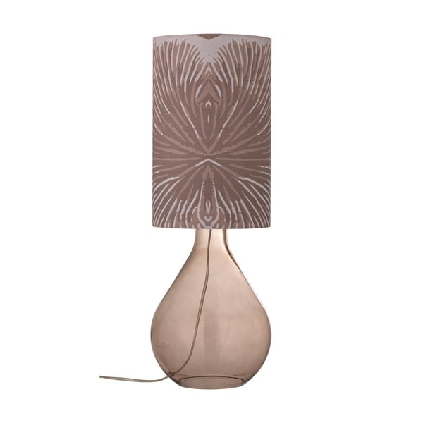 Brūna galda lampa ar auduma abažūru (augstums 65 cm) Leni – Bloomingville