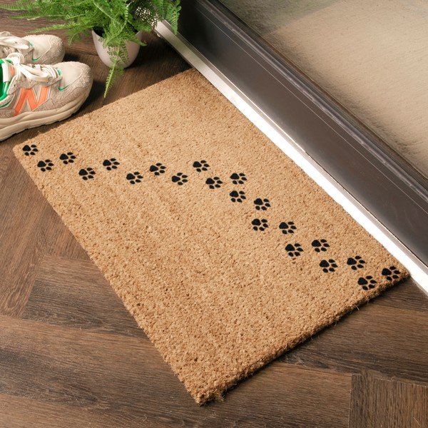 Kokosšķiedras kājslauķis 40x60 cm Paw Prints – Artsy Doormats-image-1
