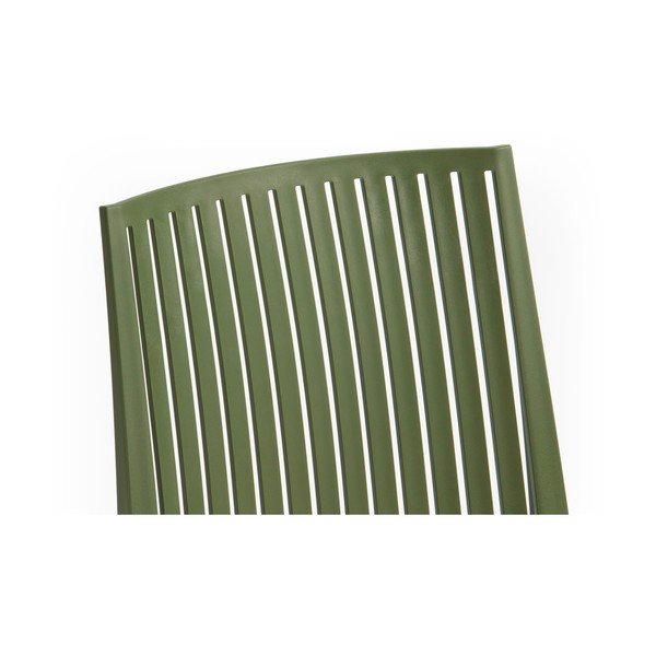 Zaļš plastmasas dārza krēsls Bars – Rojaplast-image-1