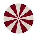 Sarkans/balts bērnu paklājs no kokvilnas maisījuma ø100 cm Wirla – Kave Home