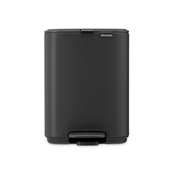 Tumši pelēka tērauda atkritumu tvertne ar pedāli 4 l Bo – Brabantia-image-2