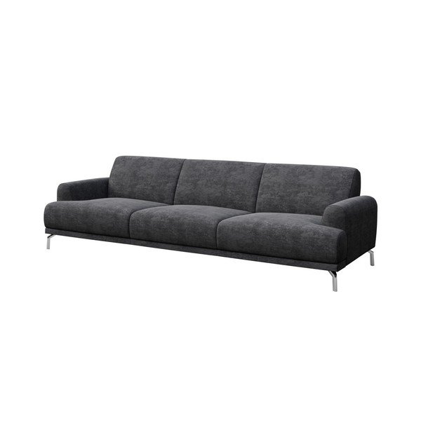 Tumši pelēks trīsvietīgs dīvāns MESONICA Puzo, 240 cm-image-2