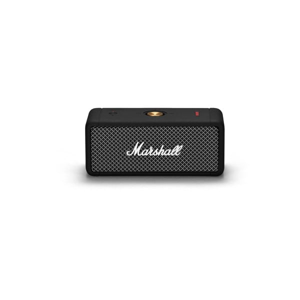 Melns Marshall Emberton pārnēsājamais Bluetooth skaļrunis