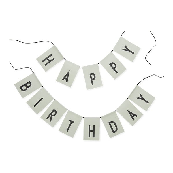 Gaiši zaļa dzimšanas dienas virtene Design Letters Happy Birthday