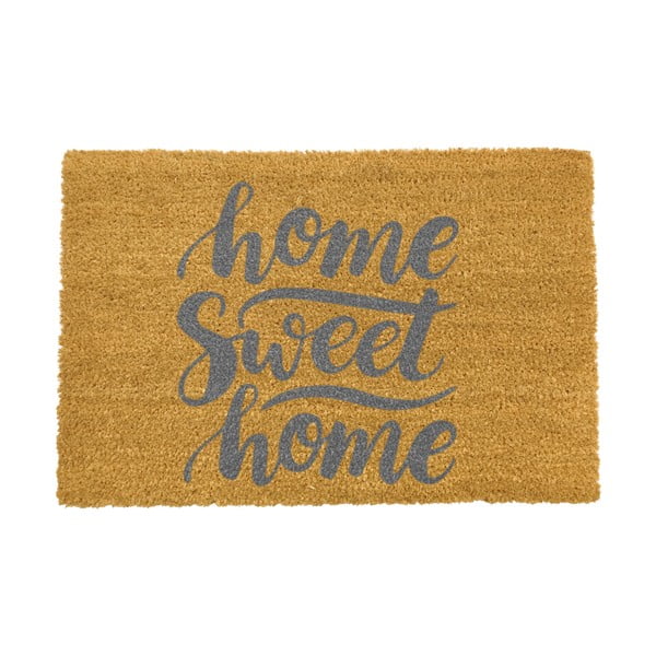 Dabīgās kokosšķiedras paklājs Artsy Doormats Home Sweet Home Grey, 40 x 60 cm