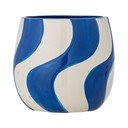 Akmensmasas ar rokām apgleznots puķu poda apvalks ø 20,5 cm Romy – Bloomingville