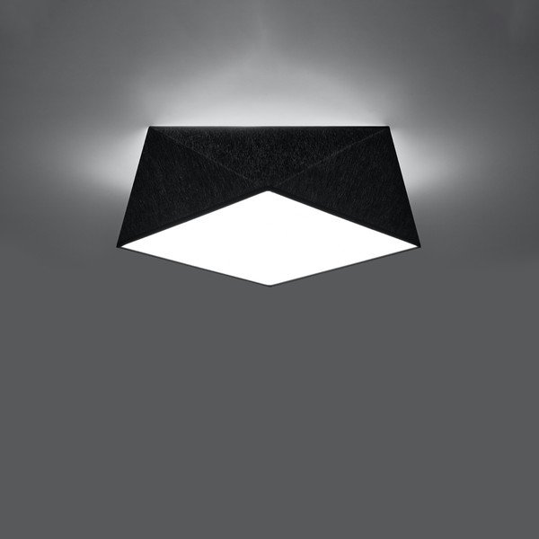 Melna griestu lampa 35x35 cm Koma – Sollux-image-1