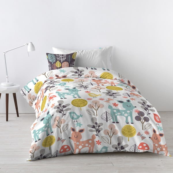Kokvilnas gultas veļa bērniem Moshi Moshi Woodland, 140 x 200 cm-image-3