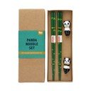 Zaļš koka irbulīšu komplekts (2 gab.) 2 personām Panda – Rex London