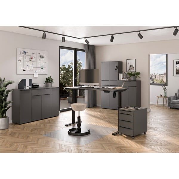 Darba galds ar elektriski regulējamu augstumu 80x120 cm Boras – Germania-image-1