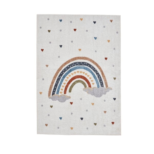 Krēmkrāsas bērnu paklājs 80x150 cm Vida Rainbow – Think Rugs