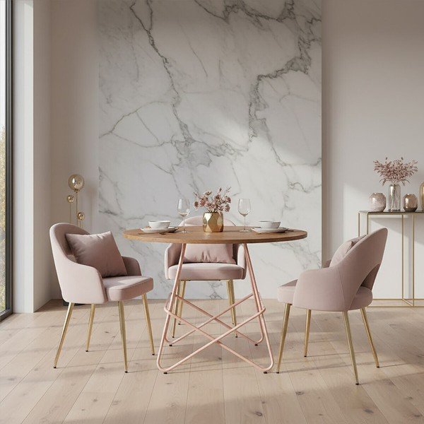 Gobas masīvkoka apaļš ēdamgalds ø 80 cm District – Premier Housewares-image-3