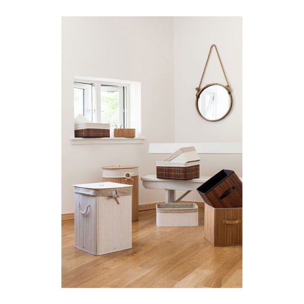 Koka/tekstila veļas grozs 62 l Kankyo – Premier Housewares-image-1