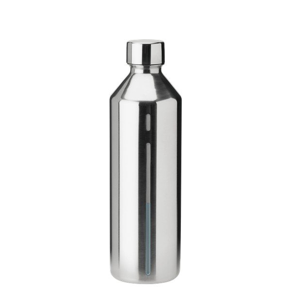 Sudraba krāsas nerūsējošā tērauda pudele gāzētā ūdens pagatavotājam Brus – Stelton