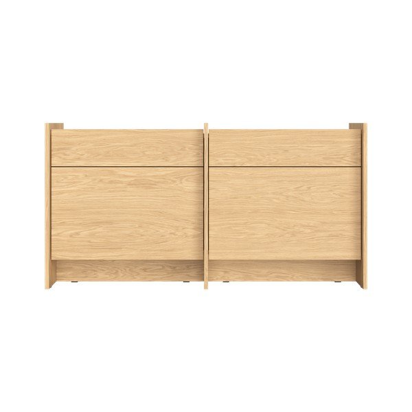 Dabīga toņa kumode ar ozolkoka imitāciju 146x76x51 cm Hido – noo.ma-image-2