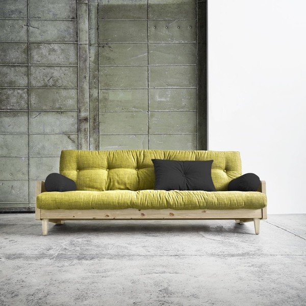 Dīvāns gulta Karup India Natural/Avocado Green/Dark Grey-image-1