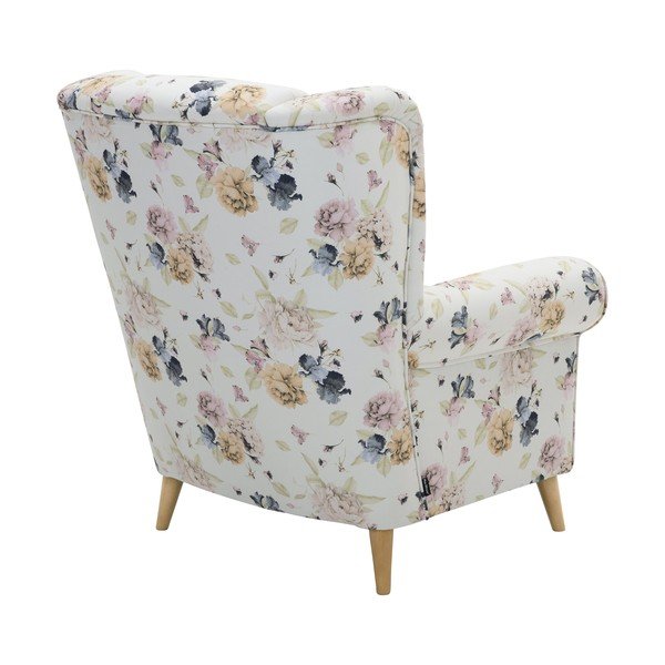 Balts atpūtas krēsls ar ziedu rakstu Max Winzer Anton-image-3