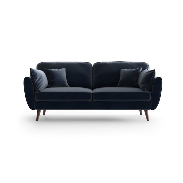 Tumši zils samta dīvāns My Pop Design Auteuil