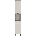 Krēmkrāsas augsts/šaurs vannas istabas skapis 30x190 cm Arcena – Germania