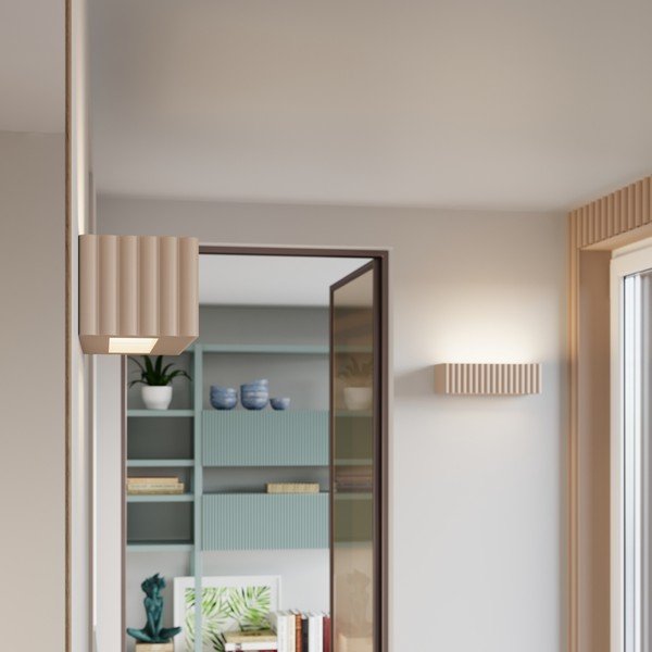 Pelēkbrūna keramikas sienas lampa Rivena – Sollux-image-4