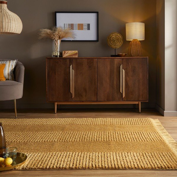 Dzeltens paklājs Flair Rugs Kara, 120 x 170 cm-image-4