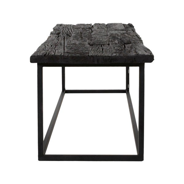 Žurnālgaldiņš ar eksotiskā koka virsmu Canett Hayes Groe, garums 130 cm-image-1