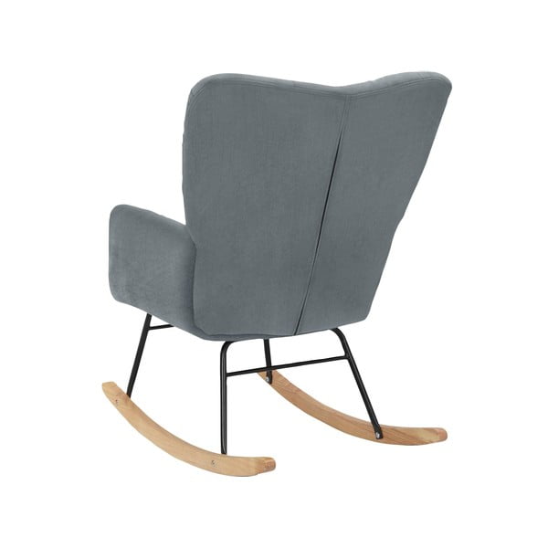 Pelēks samta šūpojošs atpūtas krēsls Elza – Støraa-image-3