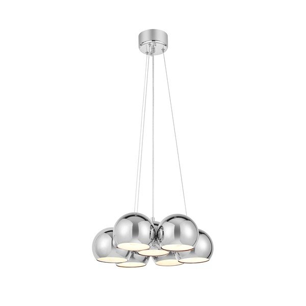 Spīdīgas sudraba krāsas metāla piekaramā lampa ø45x15 cm Cupolo – Markslöjd