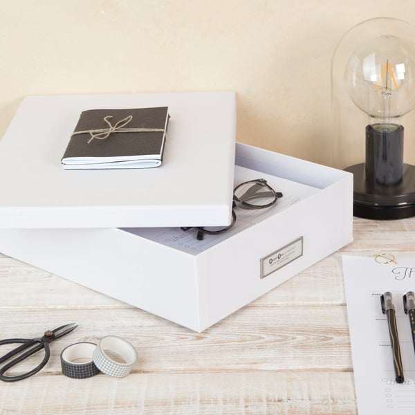 Balta uzglabāšanas kaste dokumentiem Bigso, A4 izmērs-image-1