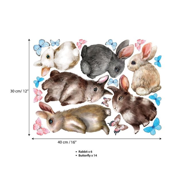 Sienas uzlīmes Ambiance Baby Rabbits-image-2