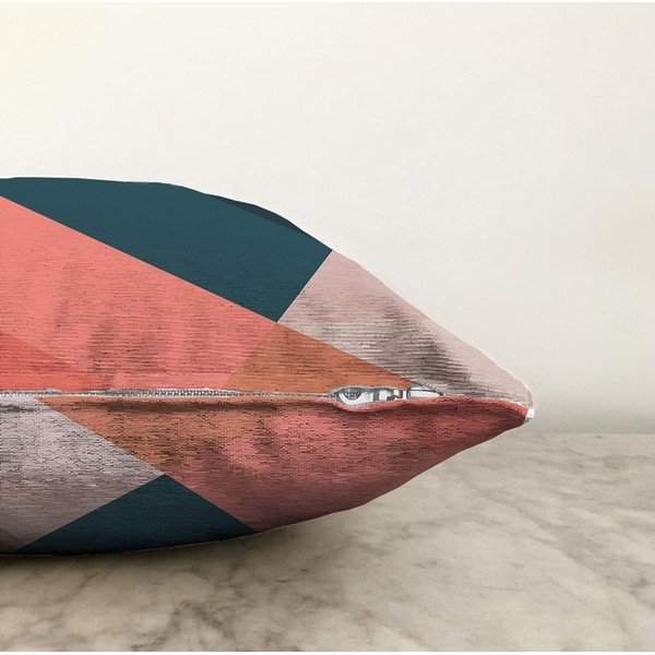 Spilvendrāna ar kokvilnas maisījumu Minimalist Cushion Covers Triangles, 55 x 55 cm-image-1