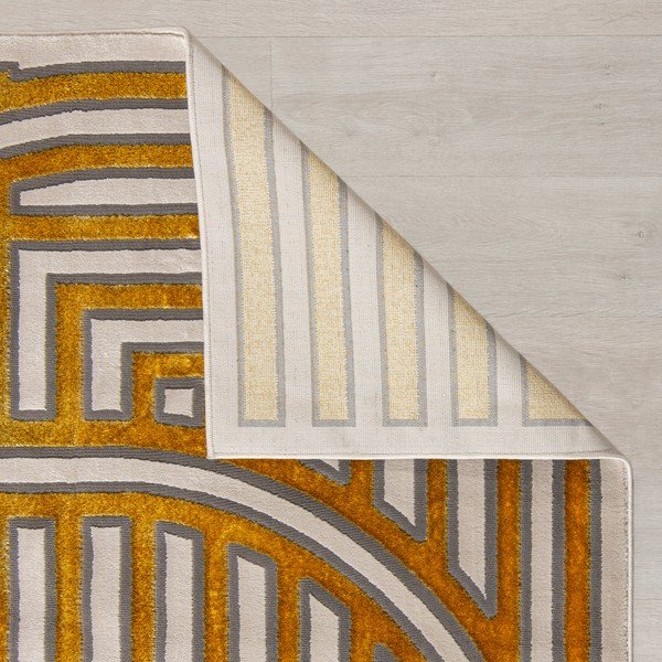 Paklājs zelta krāsā 170x116 cm Eris Gatsby – Flair Rugs-image-4
