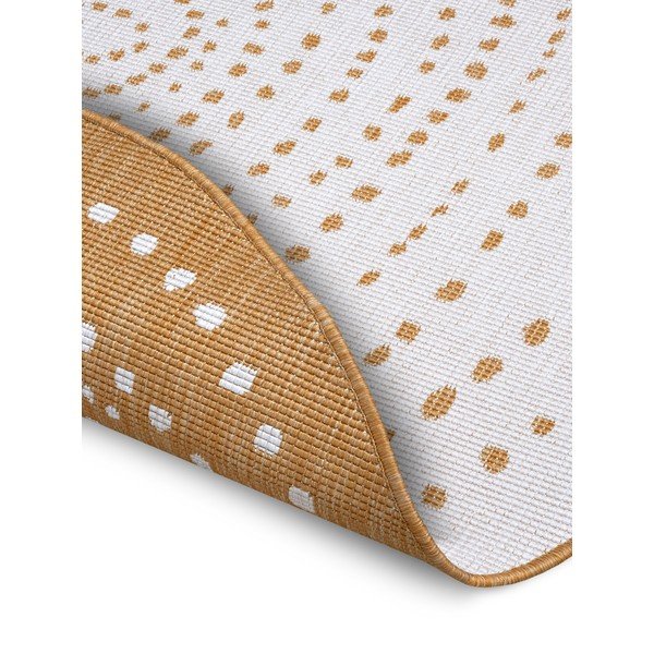 Okera dzeltens/balts apaļš āra paklājs ø 200 cm Bali – NORTHRUGS-image-2