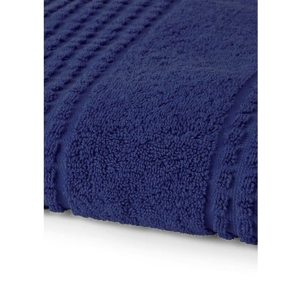 Tumši zils frotē dvielis no organiskās kokvilnas  70x140 cm Check – JUNA-image-2
