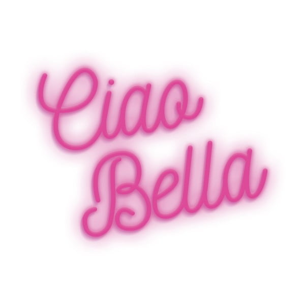 Rozā sienas gaismas dekors Candy Shock Ciao Bella, 40 x 28,5 cm-image-2