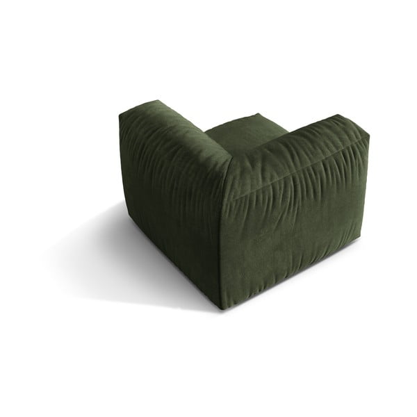 Zaļa samta modulārā dīvāna daļa (ar maināmu stūri) Martina – Micadoni -image-2