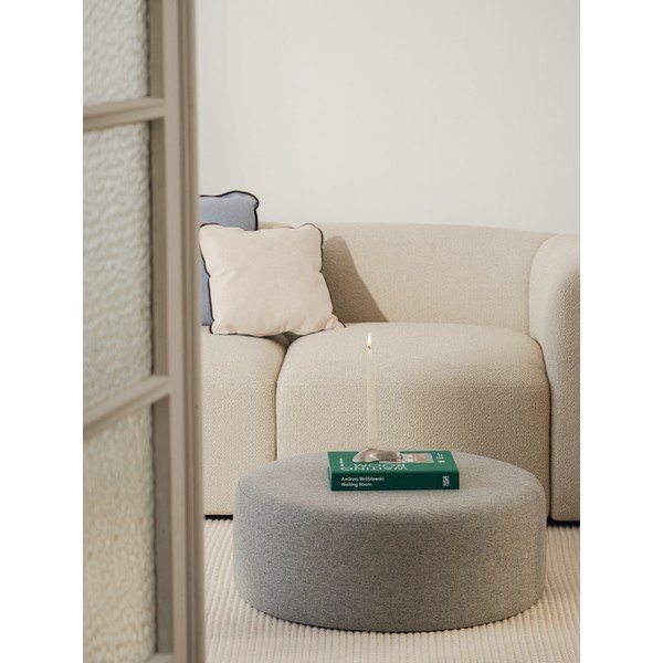 Pelēks vilnas pufs Folk – noo.ma-image-1