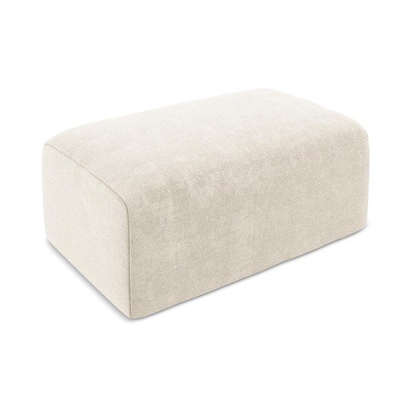 Krēmkrāsas kāju soliņš no šenila auduma Kona – Makamii-image-2