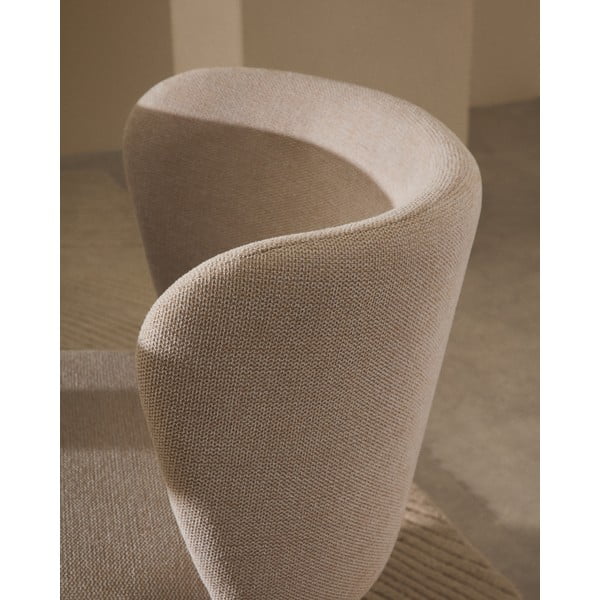Bēšs polsterēts ēdamistabas krēsls Ciselia – Kave Home-image-2