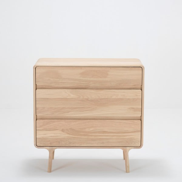 Ozolkoka kumode ar 3 atvilktnēm Gazzda Fawn-image-3