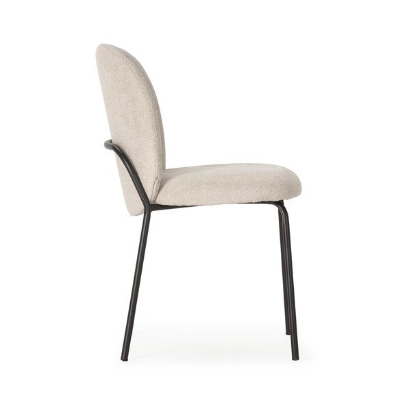 Melni/krēmkrāsas pusdienu krēsli (4 gab.) Daia – Marckeric-image-2